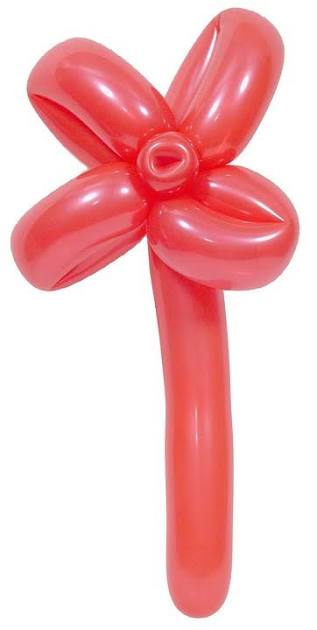 Flor vermelha feita com balão